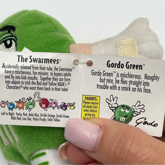 M&M Swarmees 1998 Plush Figure 5” Stuffed Lot Of 2 90s Vintage Collectibles - Picture 7 of 9